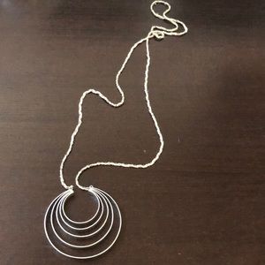 Anthropologie long silver necklace